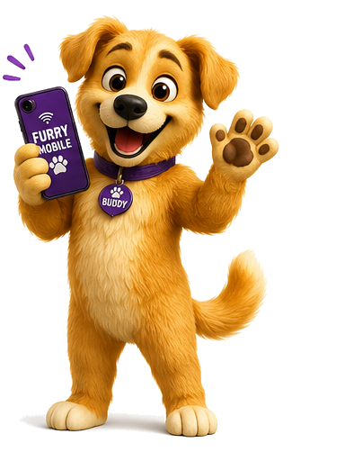 Buddy the Furry Mobile mascot